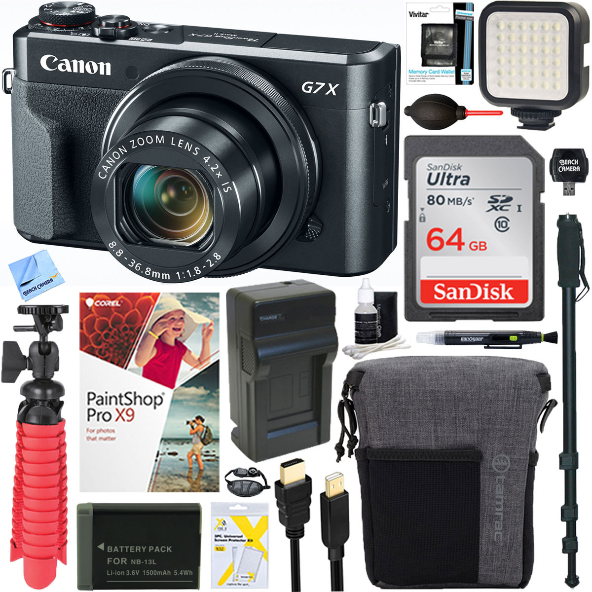 Canon PowerShot G7 X Mark II 20.1MP Digital Camera + 64GB Deluxe Accessory Kit eBay