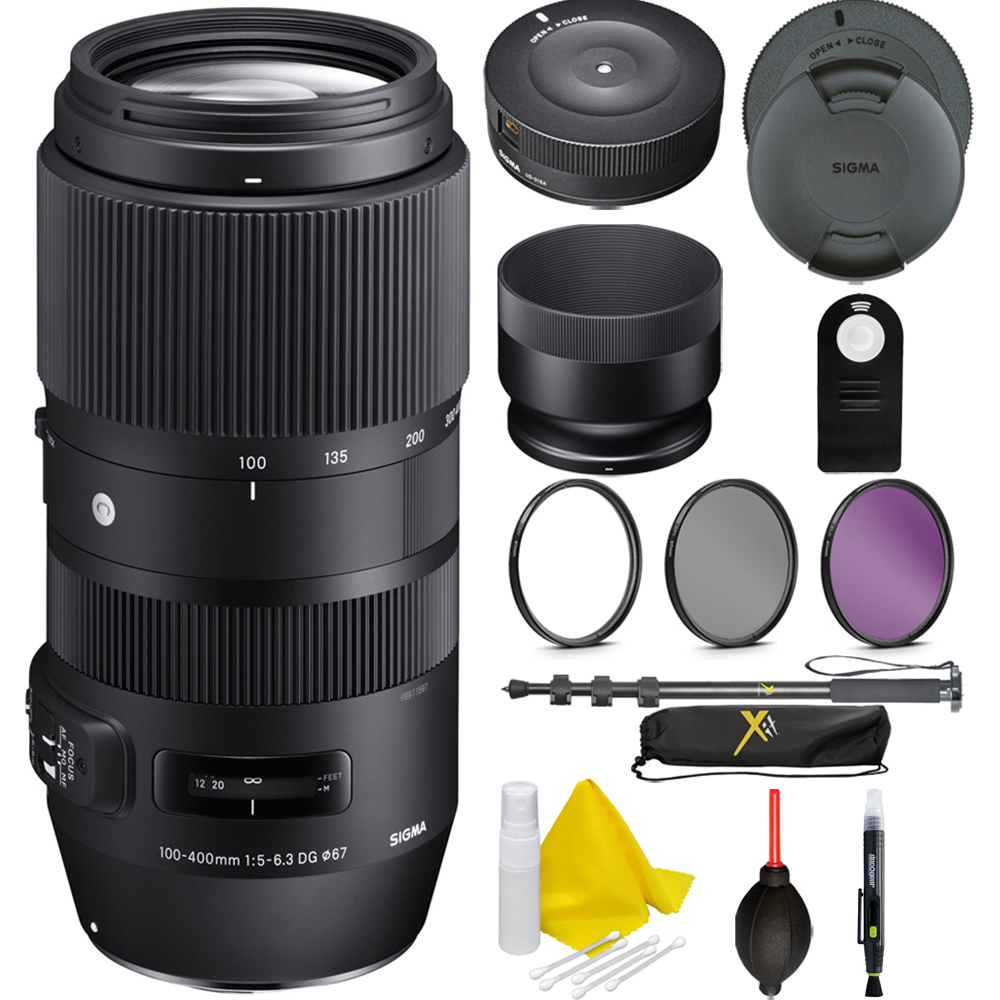 Sigma 100-400mm F5-6.3 DG OS HSM Telephoto Lens (Nikon) + Accessories ...