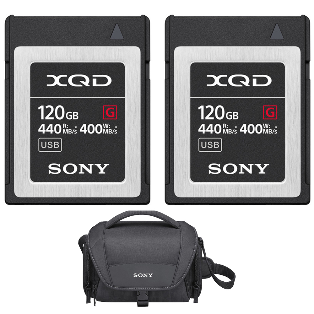 Sony Professional XQD GSeries 120GB Memory Card 2 Pack + Soft Carrying Case 27242913851 eBay
