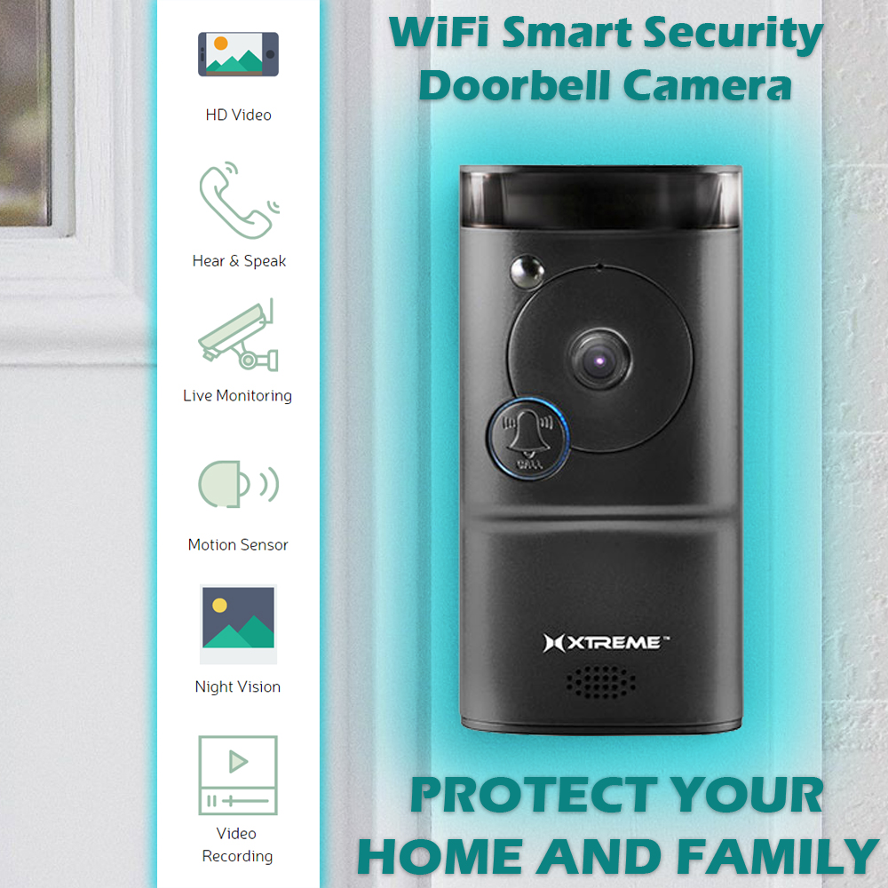 Xtreme Connected Home WiFi Smart HD Video Doorbell Camera With Free