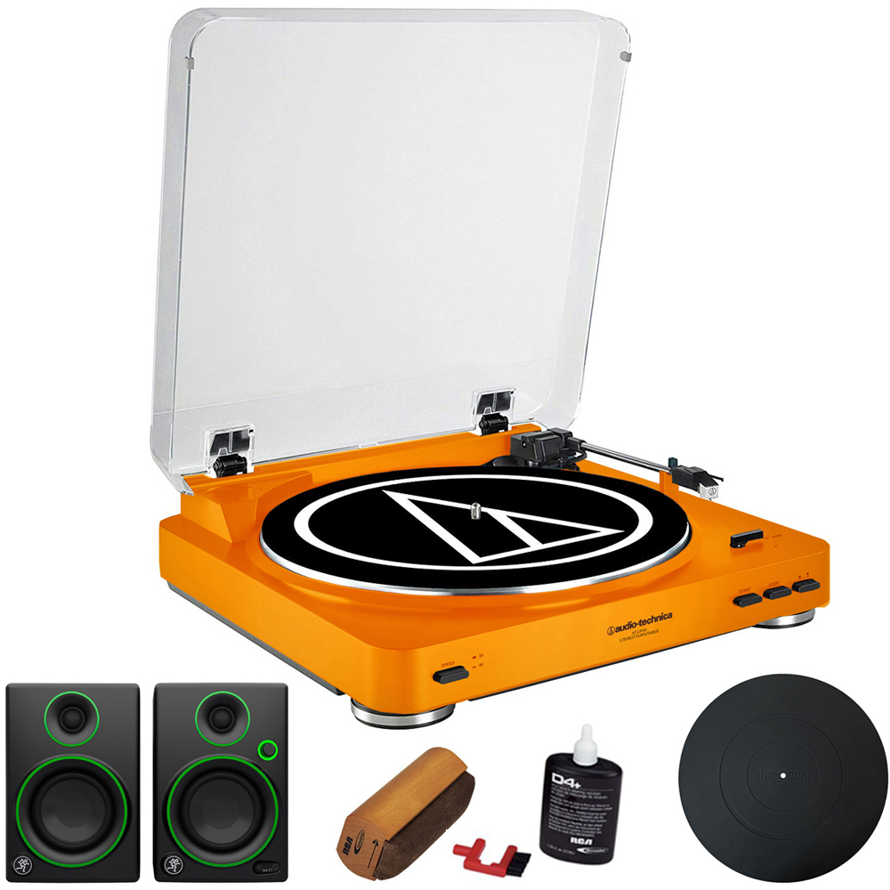 audio technica turntable and speakers