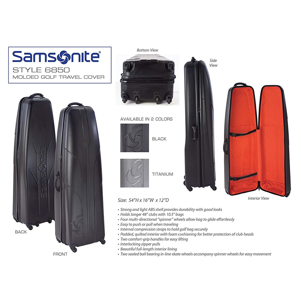 Samsonite Golf HardSided Travel Cover Case (Black)(6850