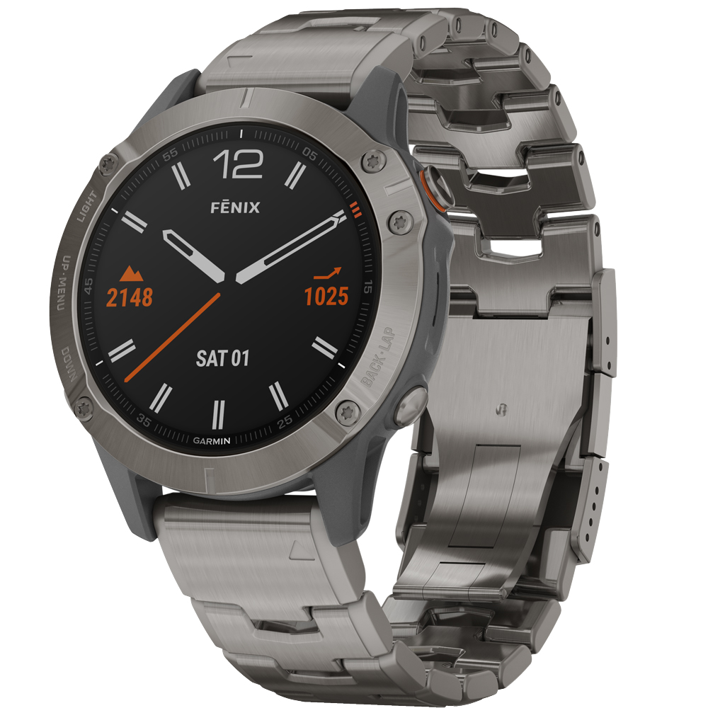 Garmin fenix 6 Sapphire Multisport GPS Smartwatch Titanium Vented ...