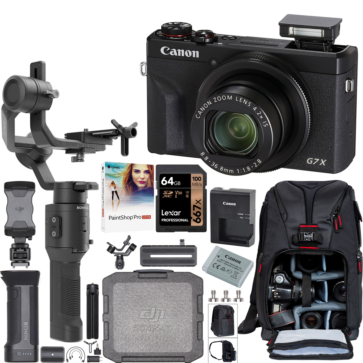 Canon PowerShot G7 X Mark III Digital Camera Black + DJI Ronin-SC Gimbal Kit | eBay