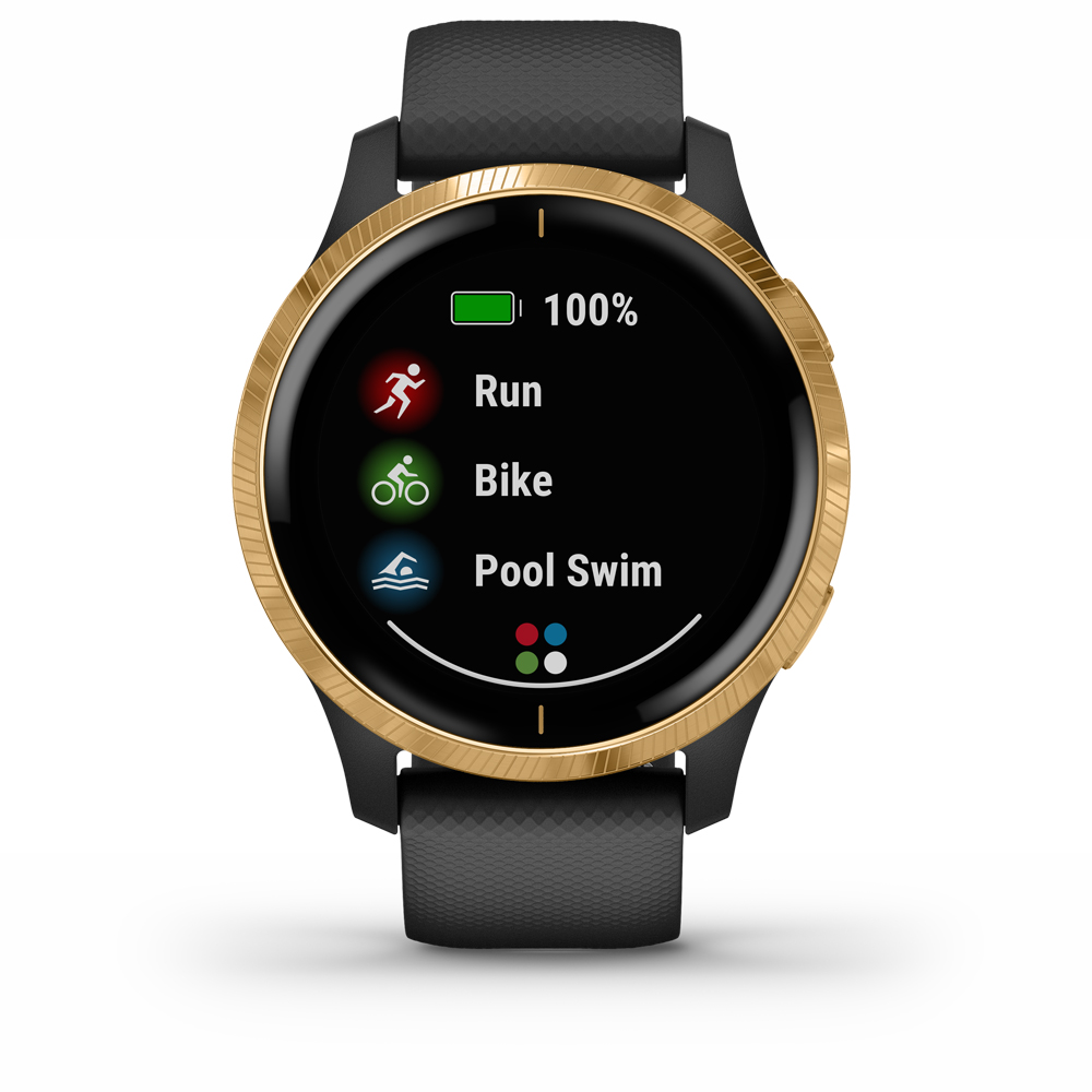 garmin venu black with gold hardware