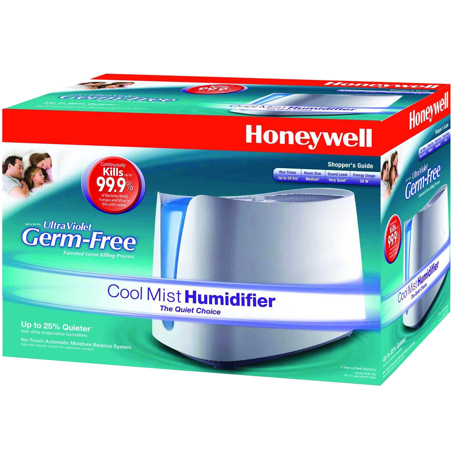 Honeywell HCM350W Germ Free Cool Mist Humidifier in White 92926003500 ...