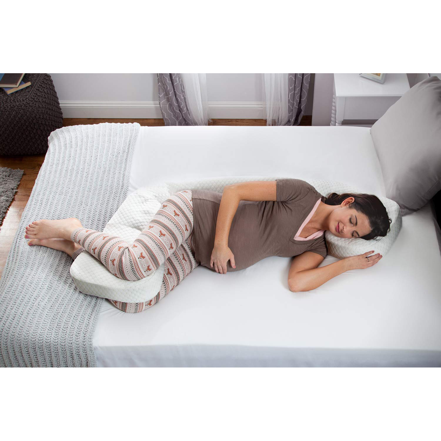 Simmons BeautySleep Body Positioner/Pillow for Expecting Moms w ...