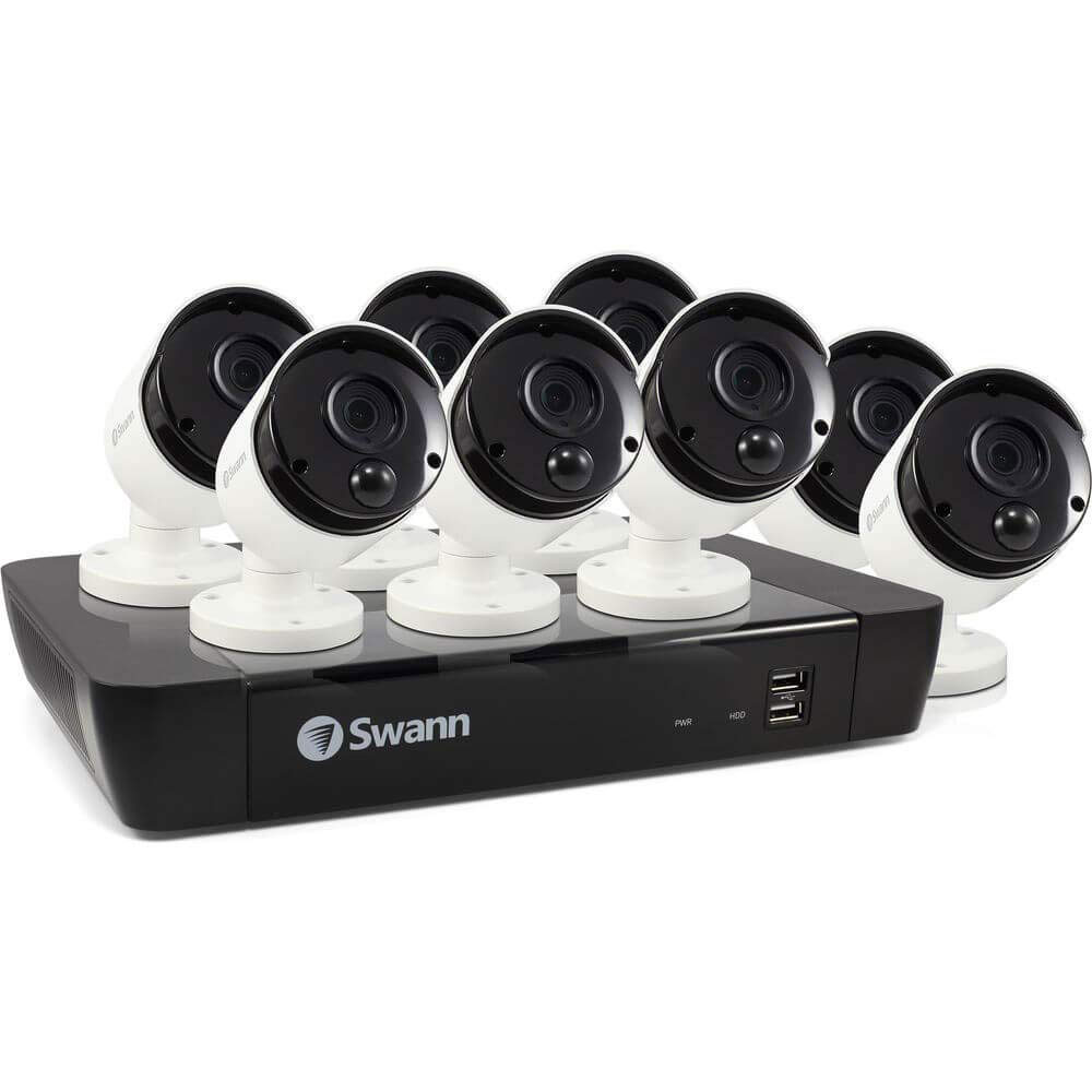 Swann 8 Camera 8 Channel 4K UHD NVR Security System W 2TB HDD ...