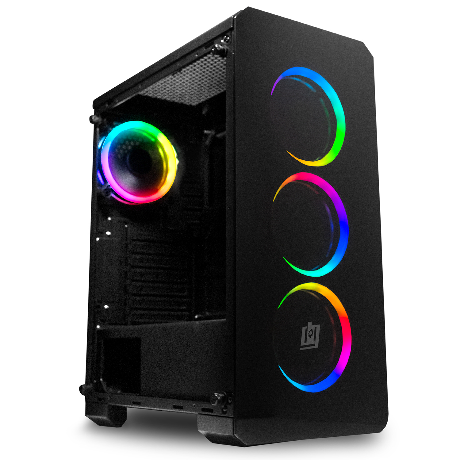 Deco Gear Mid-Tower PC Gaming Computer Case - Full Tempered Glass LED ...