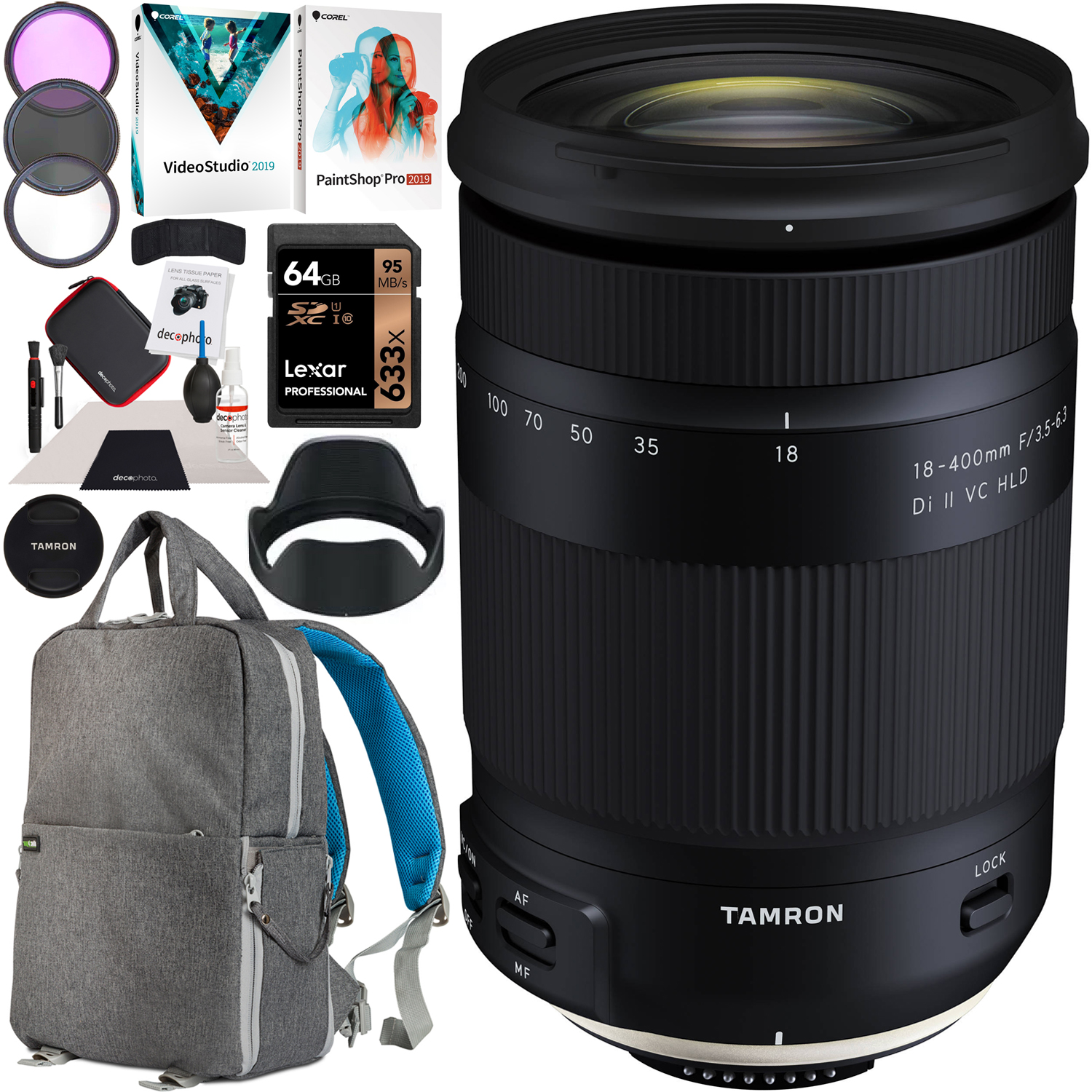 Tamron 18 400 Di Ii Vc Hld B028 Zoom Lens For Canon Mount Dslr Cameras Bundle Ebay