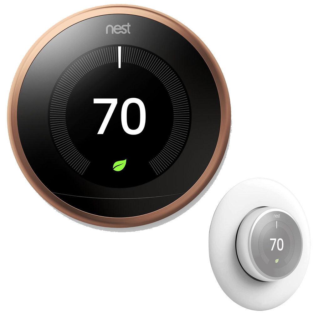 Google Nest Learning Thermostat (3rd Gen, Copper) w