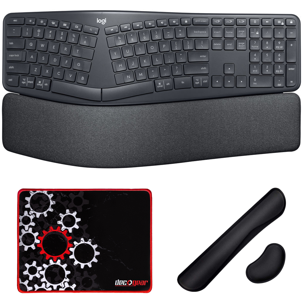 Logitech Ergo K Wireless Split Ergonomic Keyboard W Mouse And Wrist