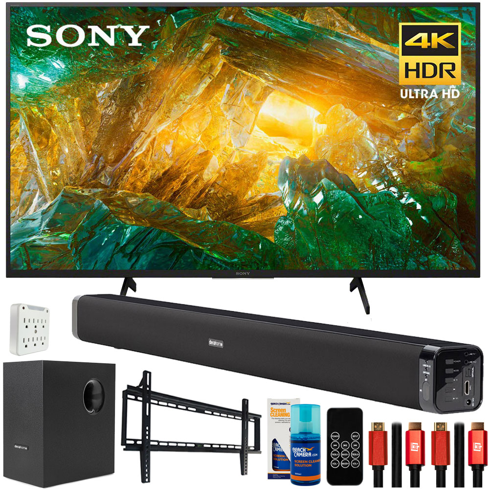 Sony XBR43X800H 43" X800H 4K UHD LED TV (2020) with Deco Gear Soundbar