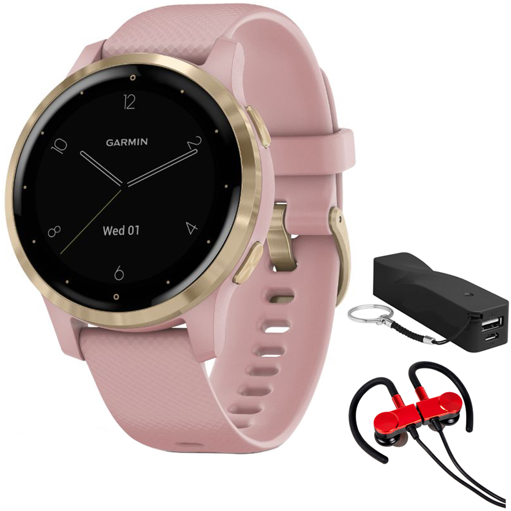 Garmin Vivoactive 4S Smartwatch (Dust Rose/Gold) w