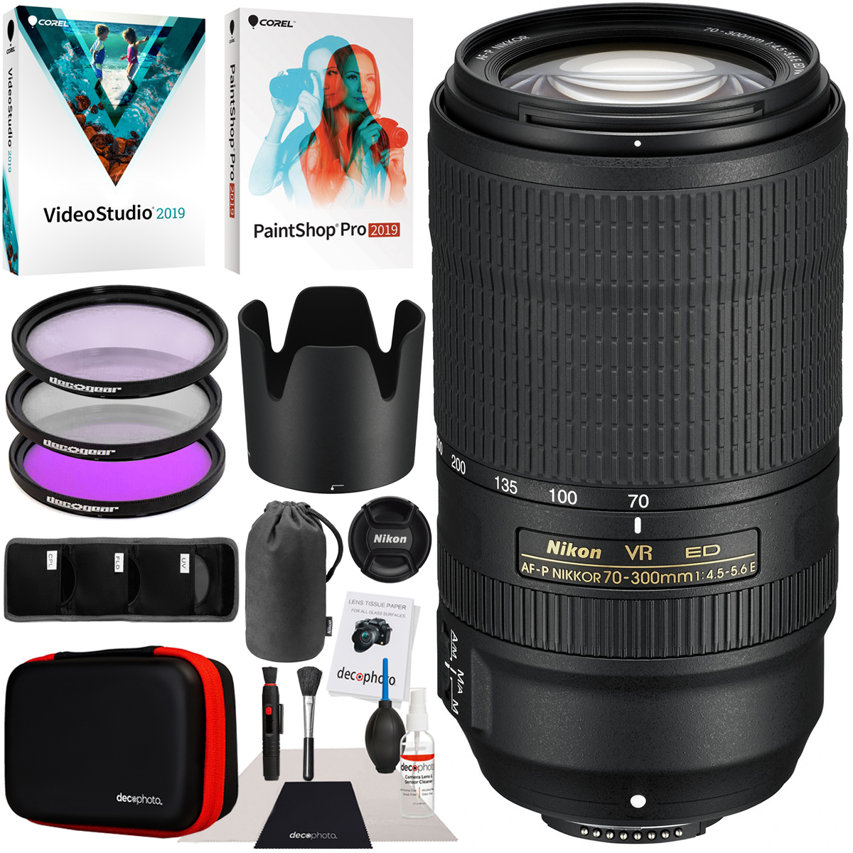 Nikon Af P Nikkor 70 300mm F4 5 5 6e Ed Vr Lens Telephoto For Dslr Camera Bundle Ebay