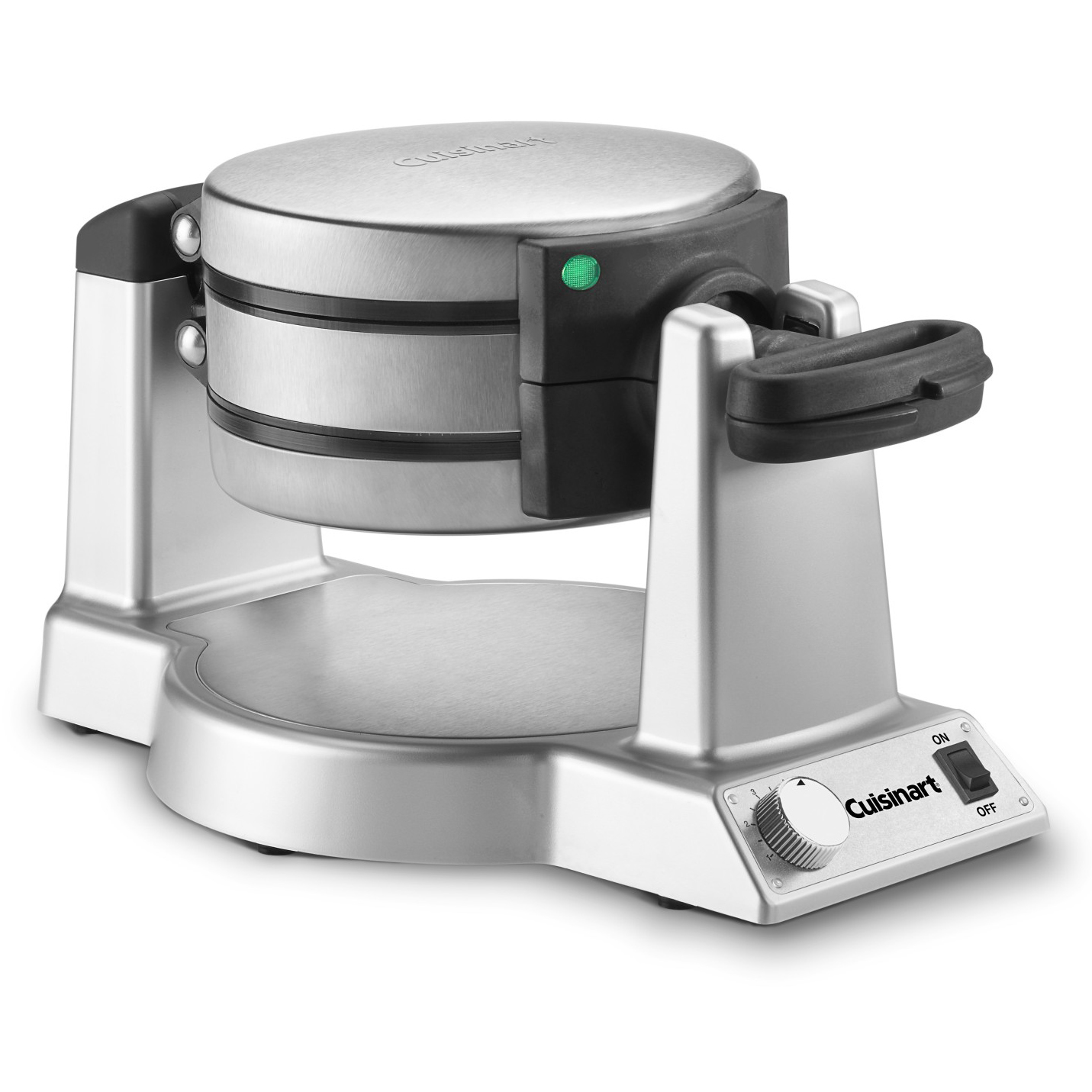 Cuisinart Double Belgian Waffle Maker Round Iron, Silver WAF-F20