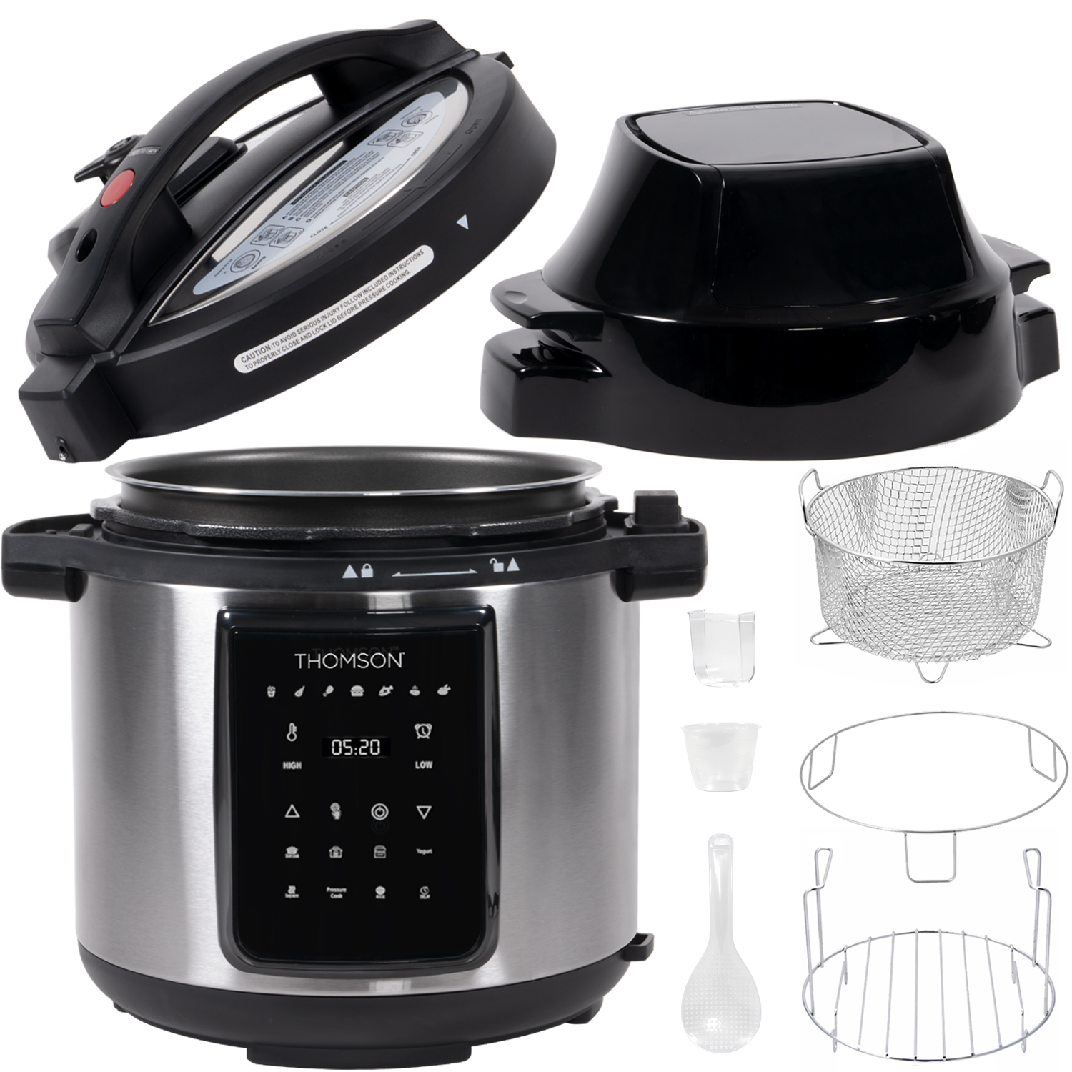 Thomson 6.5QT Digital Air Fryer, Pressure Cooker, & Slow Cooker AllIn
