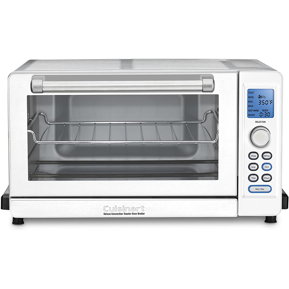 Cuisinart TOB-135WN Toaster Oven, White + 5pc Knife Set w/ Cutting