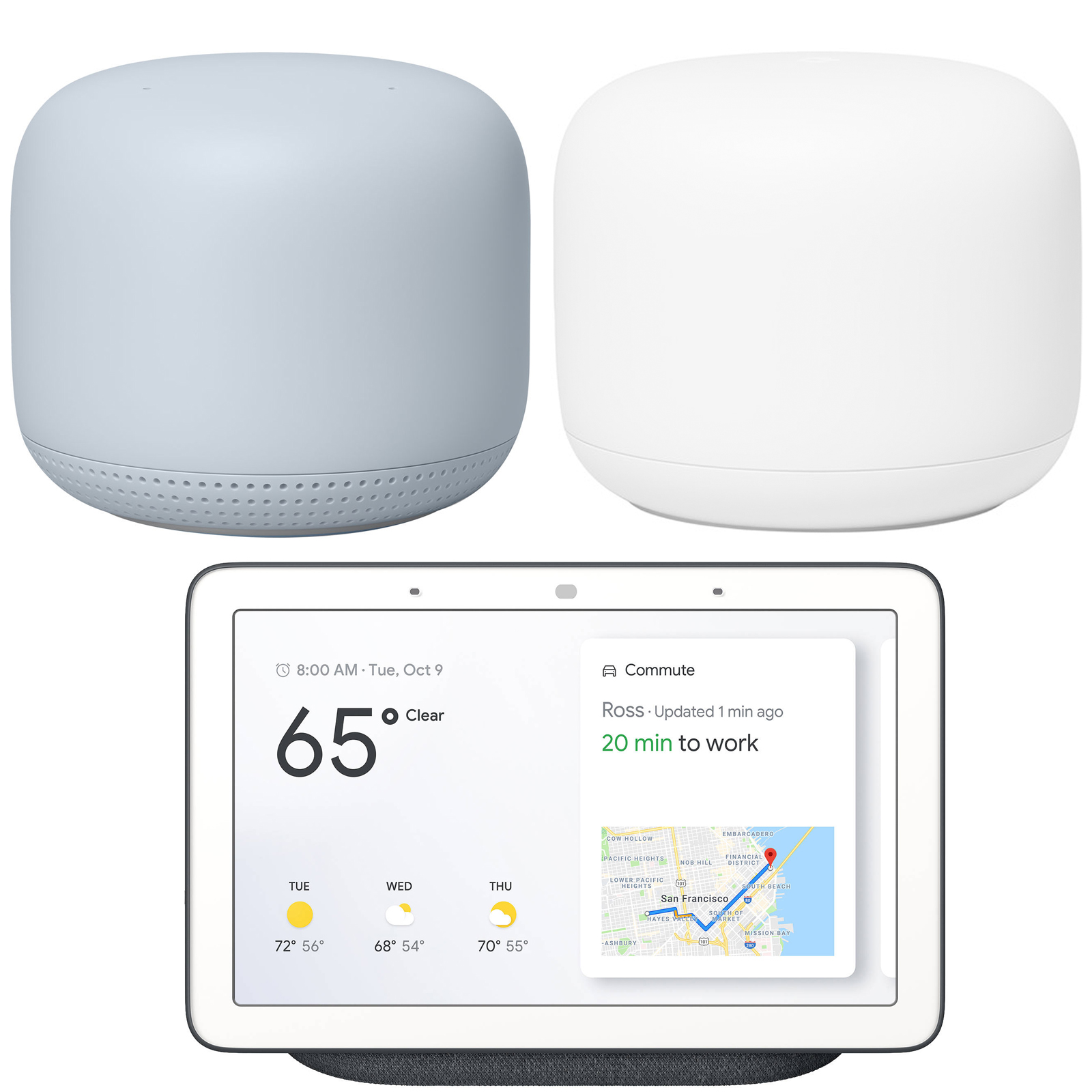 Google Nest Wifi Router Mesh System + Access Point GA01426 Mist + Home