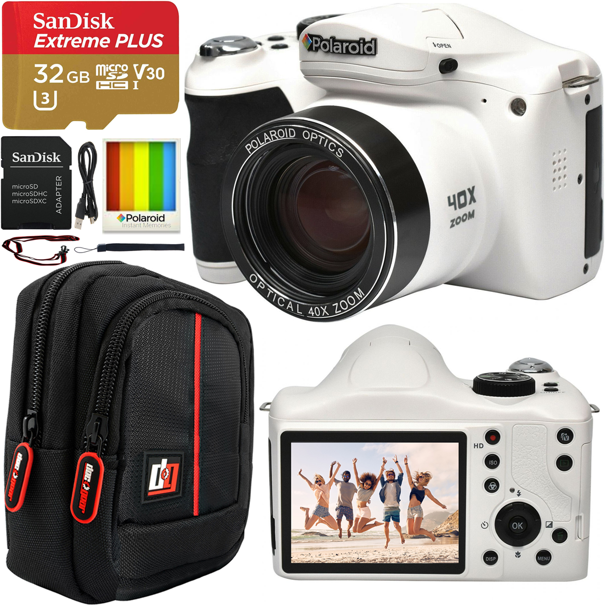 Polaroid Ie4038 Digital Camera Kit 40x Optical Zoom 18mp Hd Video 3