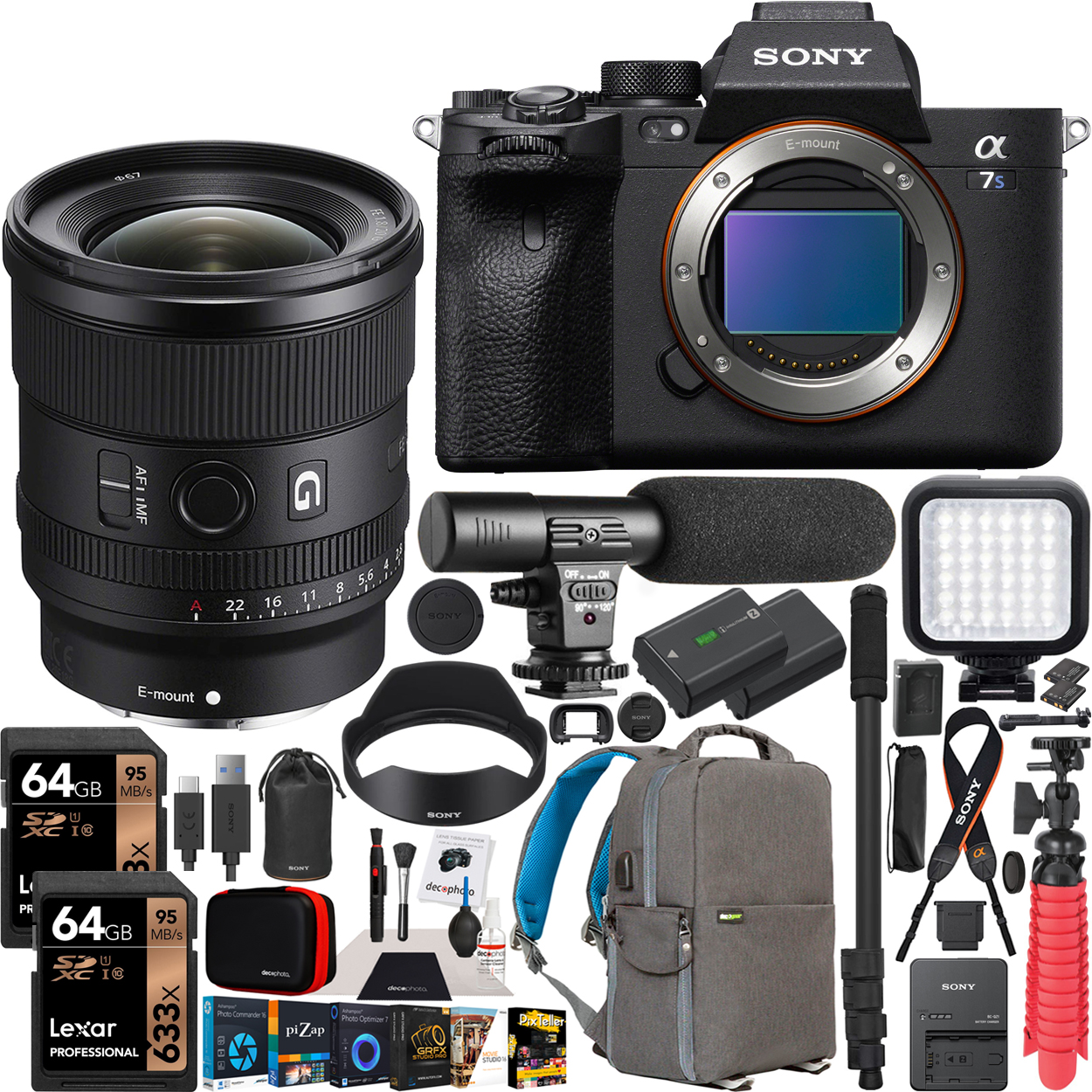 Sony a7S III Mirrorless Full Frame Camera + 20mm F1.8 Lens