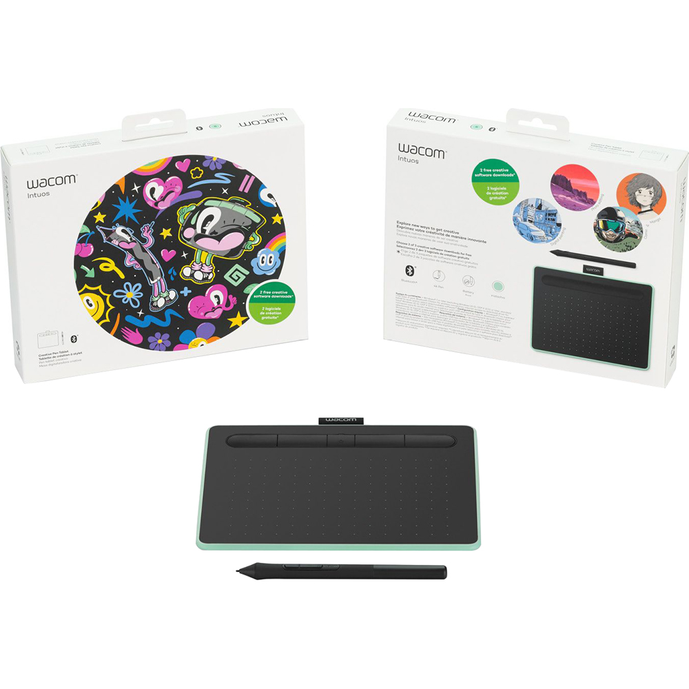 Wacom Intuos Creative Pen Tablet with Bluetooth - Small, Pistachio ...