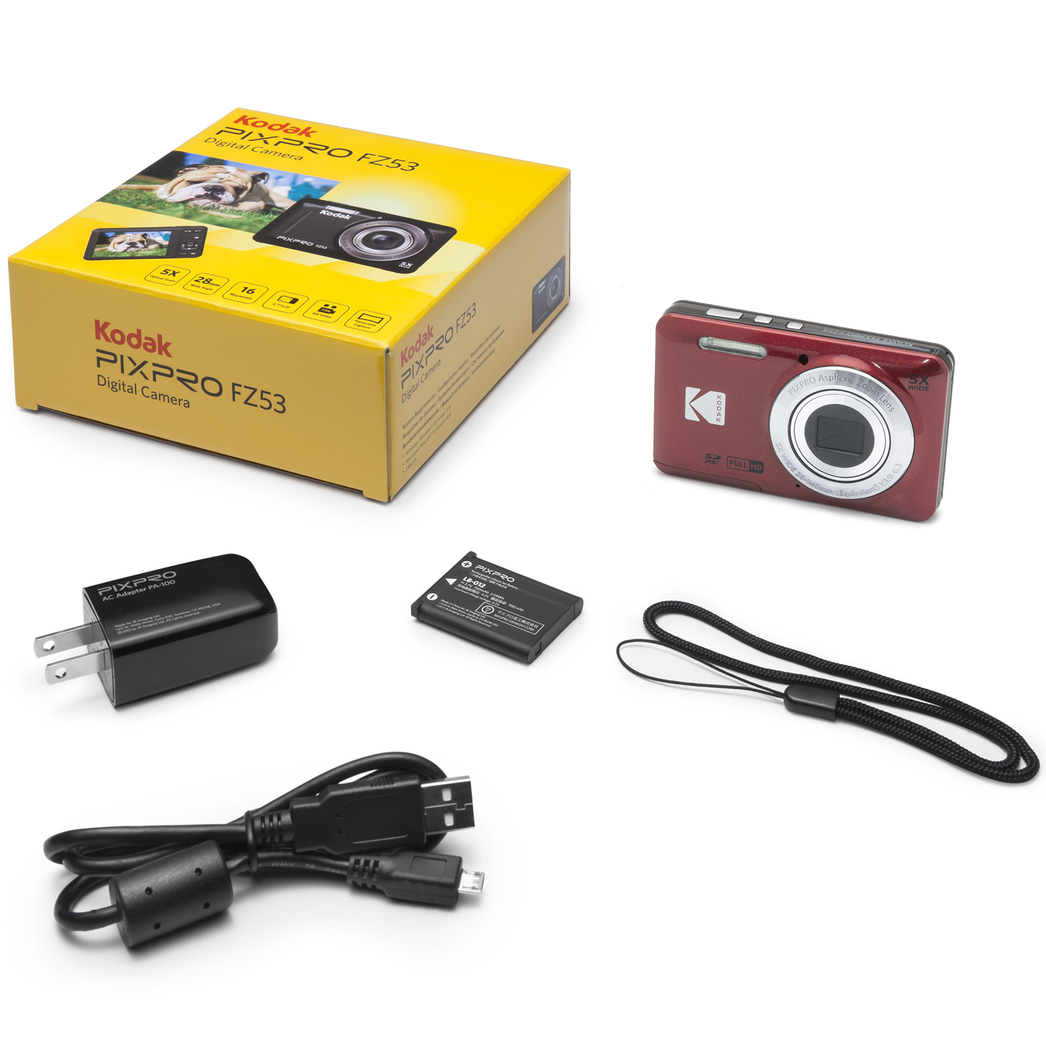 Kodak PIXPRO FZ55 Digital Camera, Red 819900014075| eBay