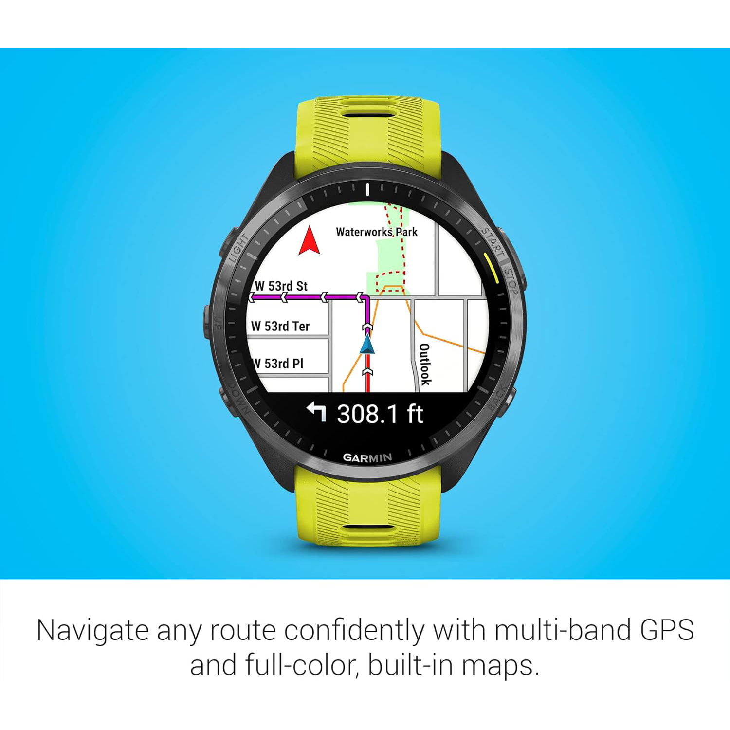 Garmin Forerunner 965 Running GPS Smartwatch, Amp Yellow and Black