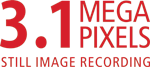 3.1 Mega Pixels - Still Image Recording